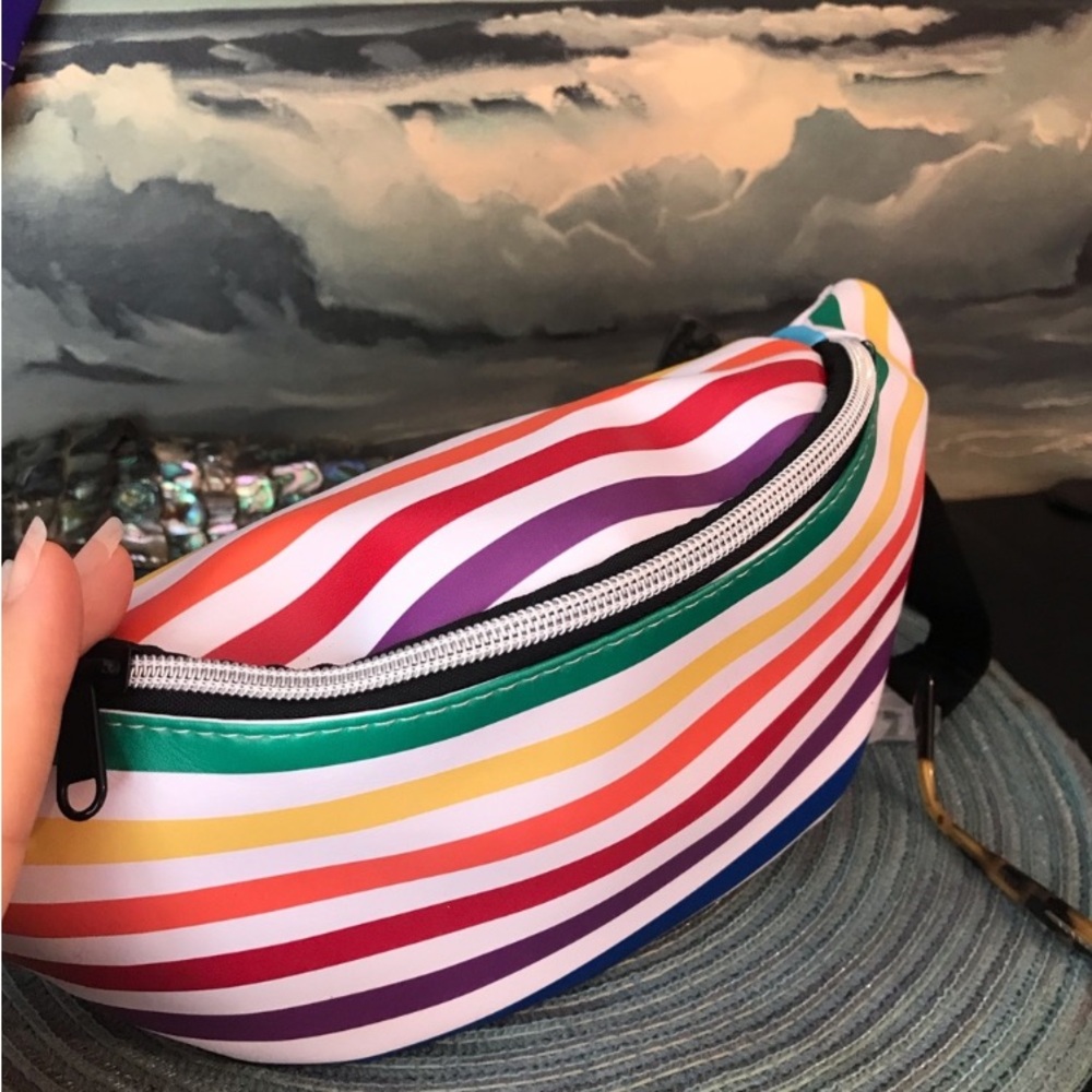 Fanny pack bum belt bag rainbow pride NWOT. No smoking no fragrances no pets
